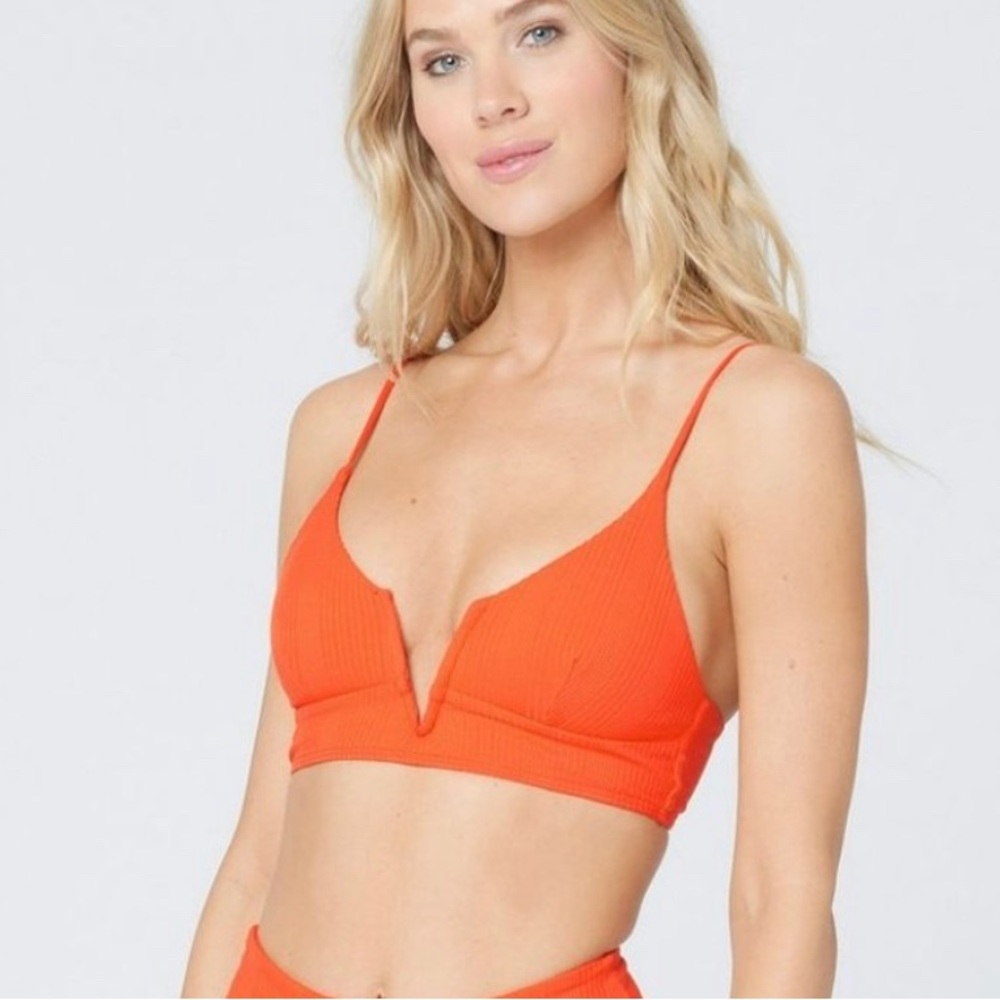 L Space Pointelle Rib Siren Bikini Top